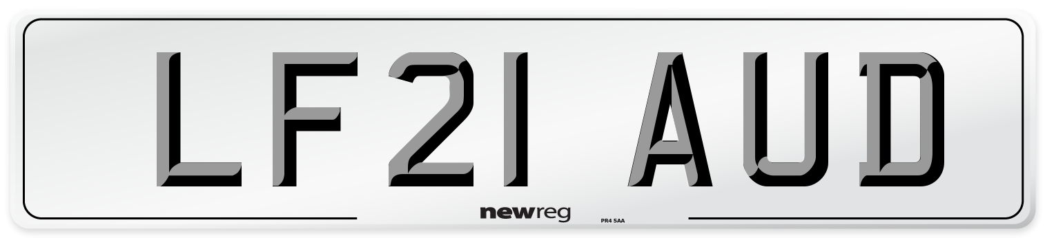 LF21 AUD Number Plate from New Reg